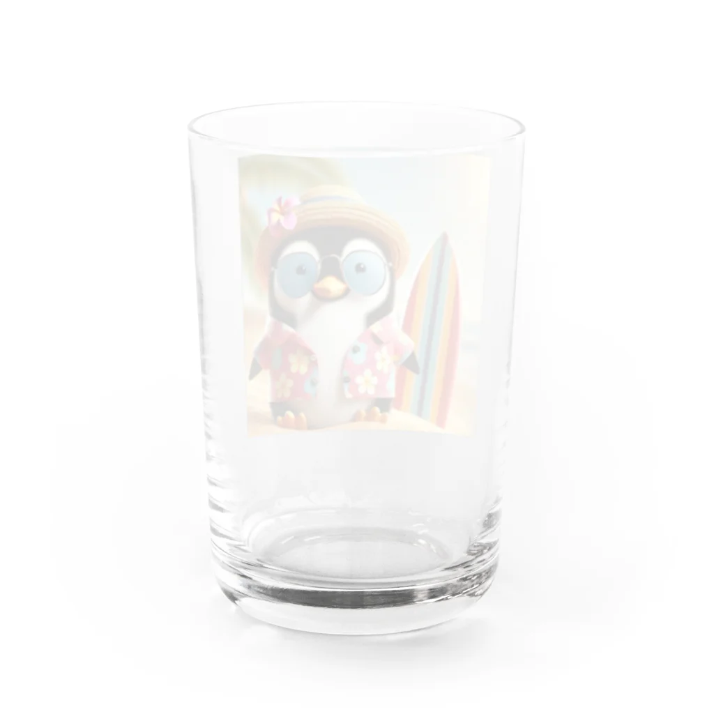 akinyan3128の南国のペンギンさん Water Glass :back