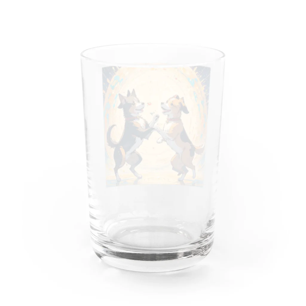 hiro358358の踊る犬たち Water Glass :back