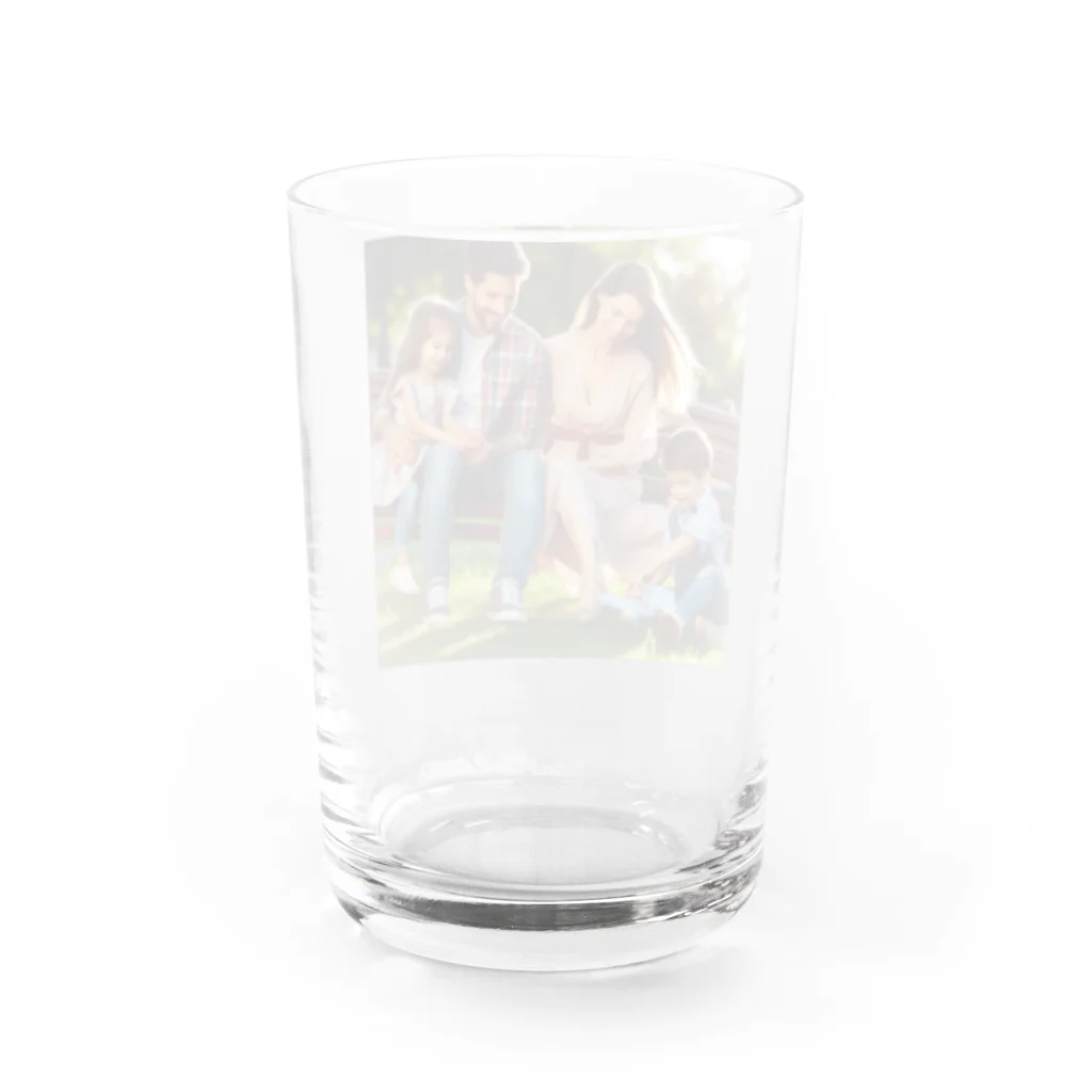 Minashのしあわせなかぞく Water Glass :back