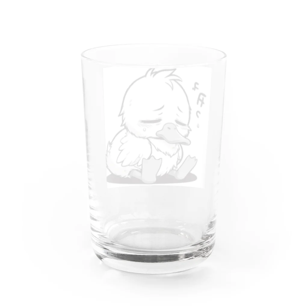 気ままの社長のあひるちゃん Water Glass :back