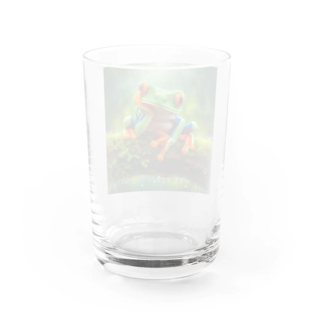 GEKIの肩肘カエル Water Glass :back