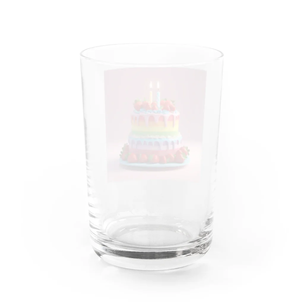 さくまドロップスのレインボーケーキ Water Glass :back