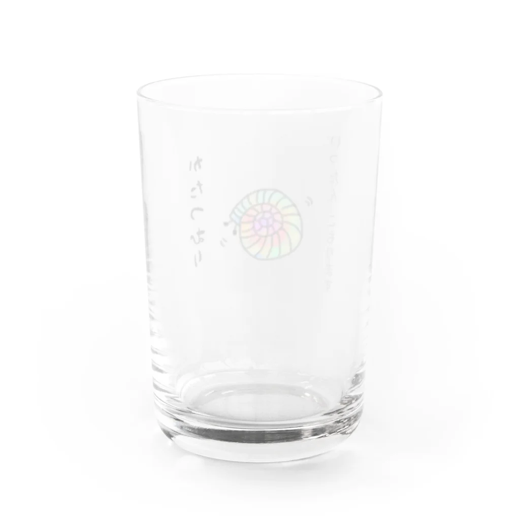 honoeのしんぼるず→かたつむりB Water Glass :back