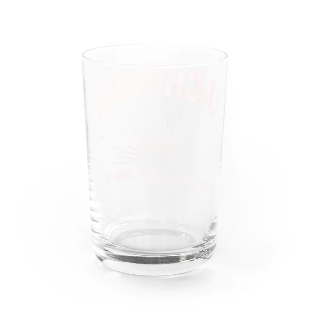 ケイティ企画の八戸ロゴ(ローズピンク) Water Glass :back