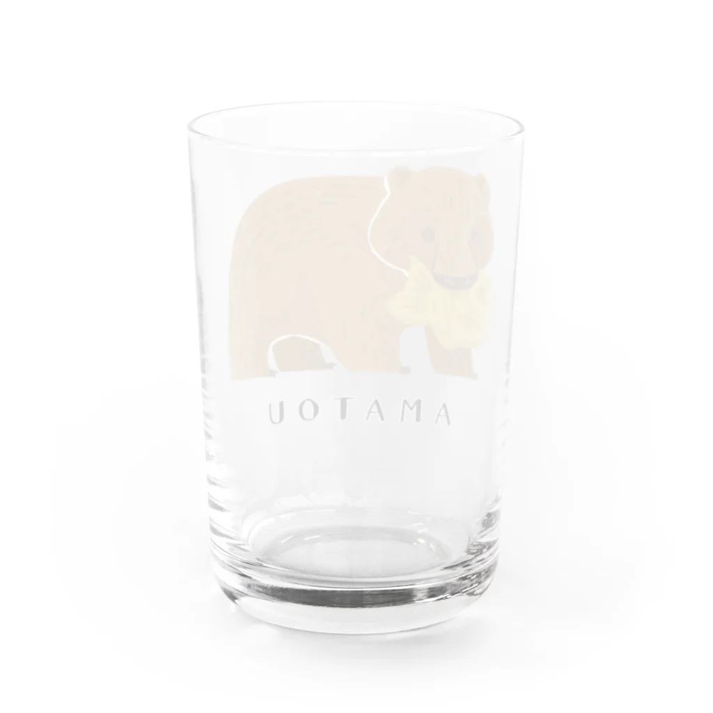 プラントスマイルの木彫りの熊　（甘党） Water Glass :back