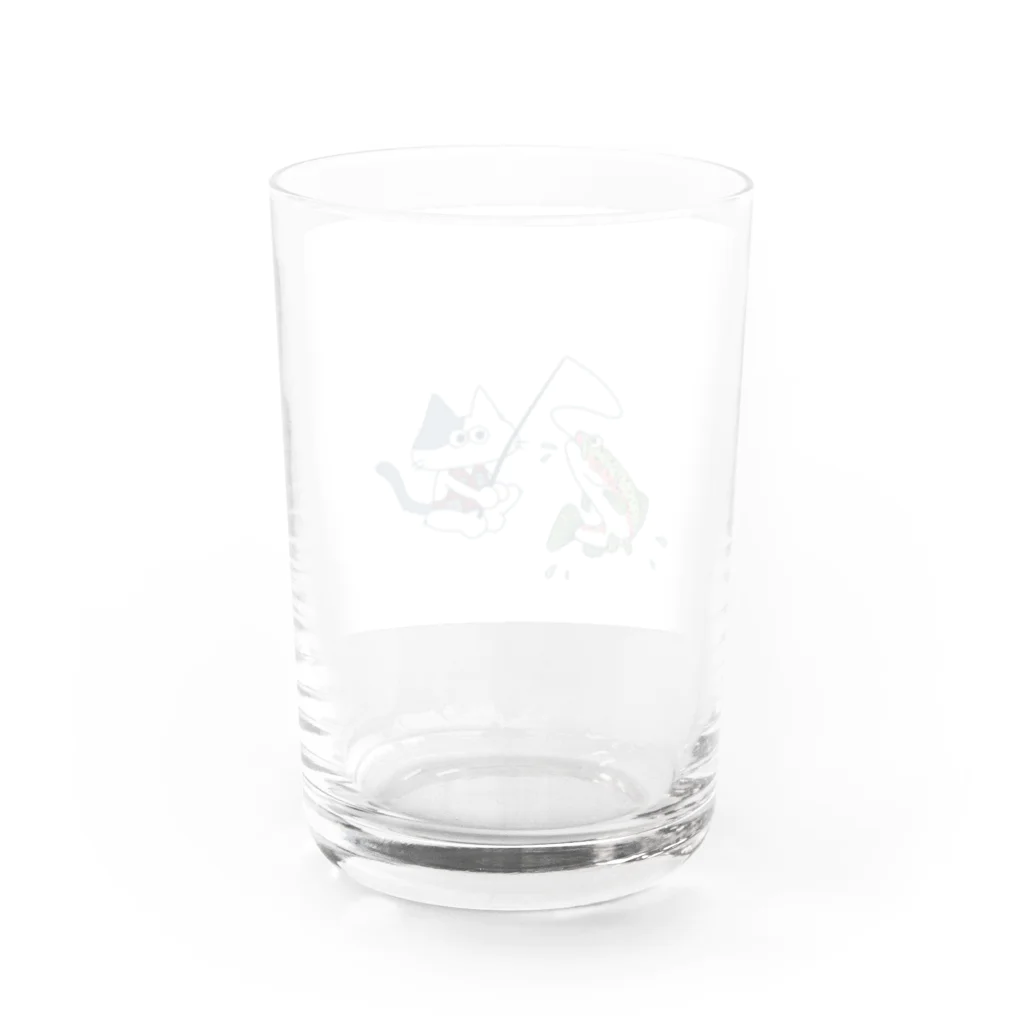 pomtoftonのFishing Cat  Water Glass :back