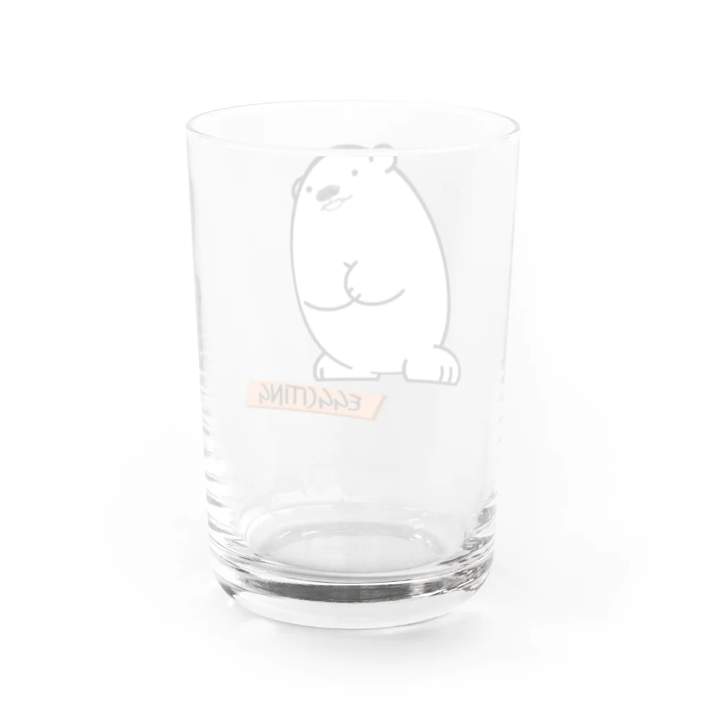 ほかほかしろくまのあったかざっかやのエッグシャンなしろくま Water Glass :back