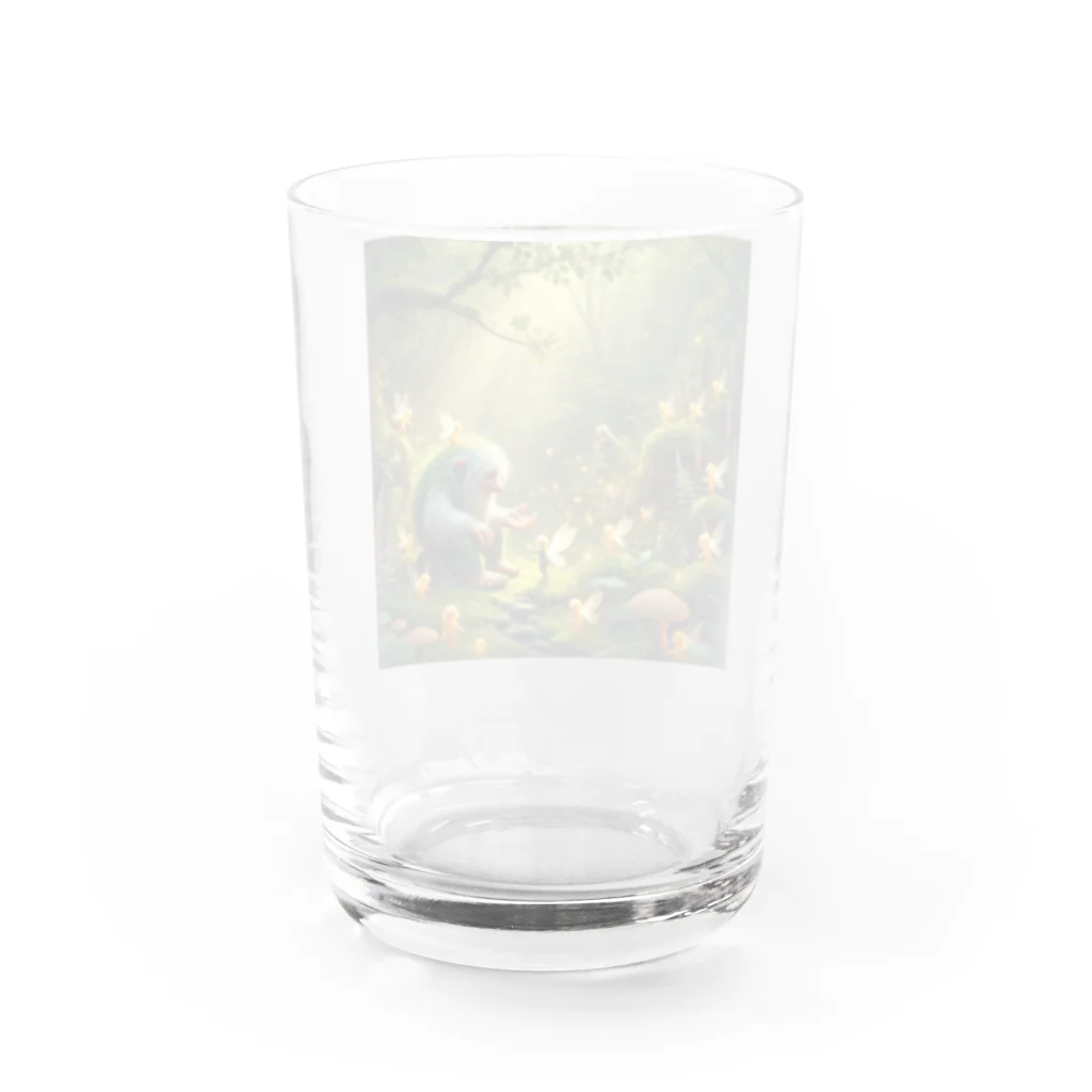 おしゃまんべのトロルが守る世界 Water Glass :back