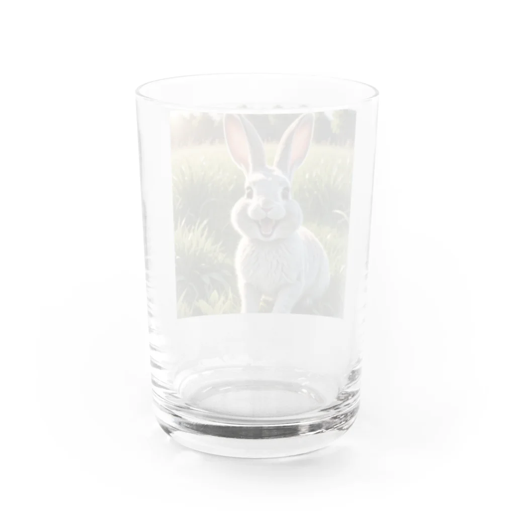 森の雑貨屋のほほえむウサギ Water Glass :back