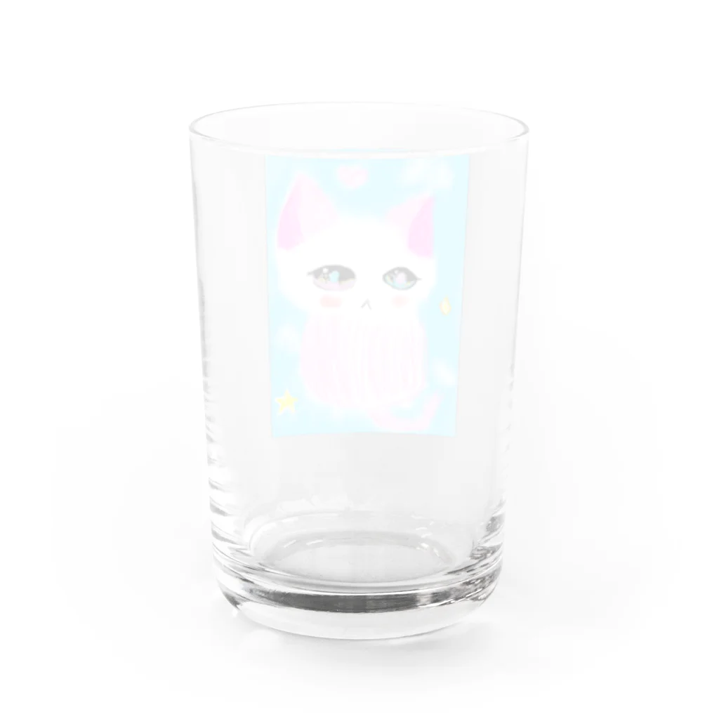 Rosie & sunflowersのチピンクちゃん Water Glass :back