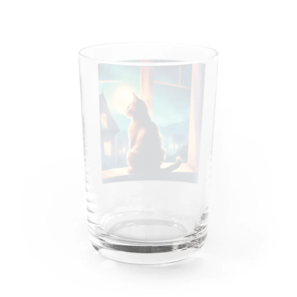 force-11za28の窓辺に佇む猫 Water Glass :back