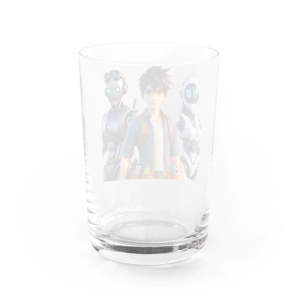 ETOWA_TOWAの未来都市のロボットたち Water Glass :back