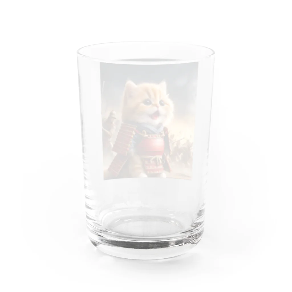 もふもふ日本史の戦ねこ Water Glass :back