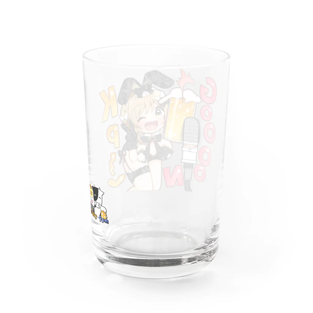 赤佐たぬのきらきらおつたぬ金曜日乾杯グラス Water Glass :back