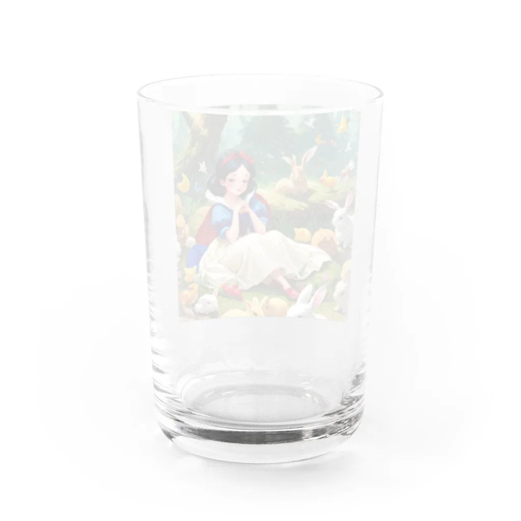 ぴよぴよショップの森の白雪姫 Water Glass :back