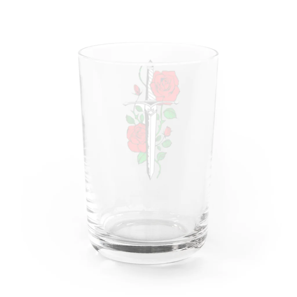 micyorina shopのmicyorina 「logo」RED 一部しんのすけ Water Glass :back