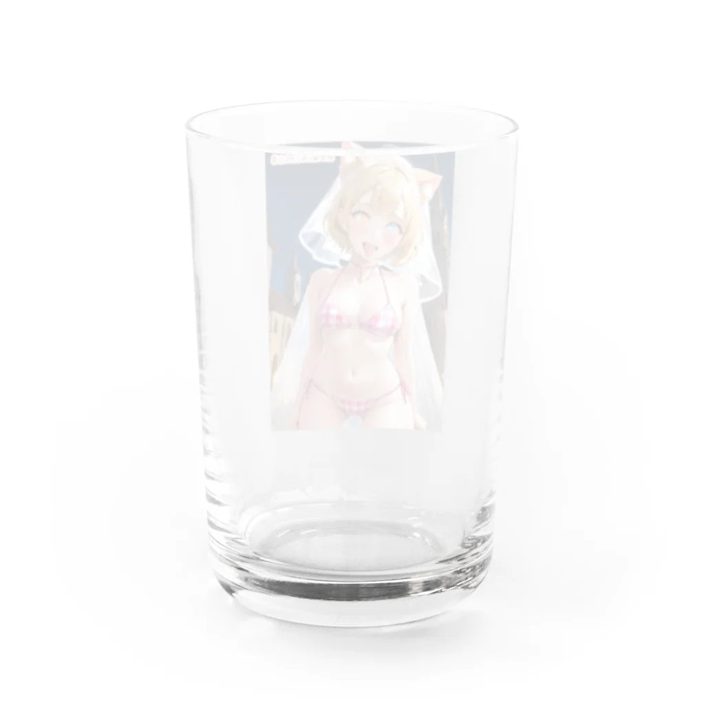 あっがもんショップのもんちゃんウェディング水着 Water Glass :back