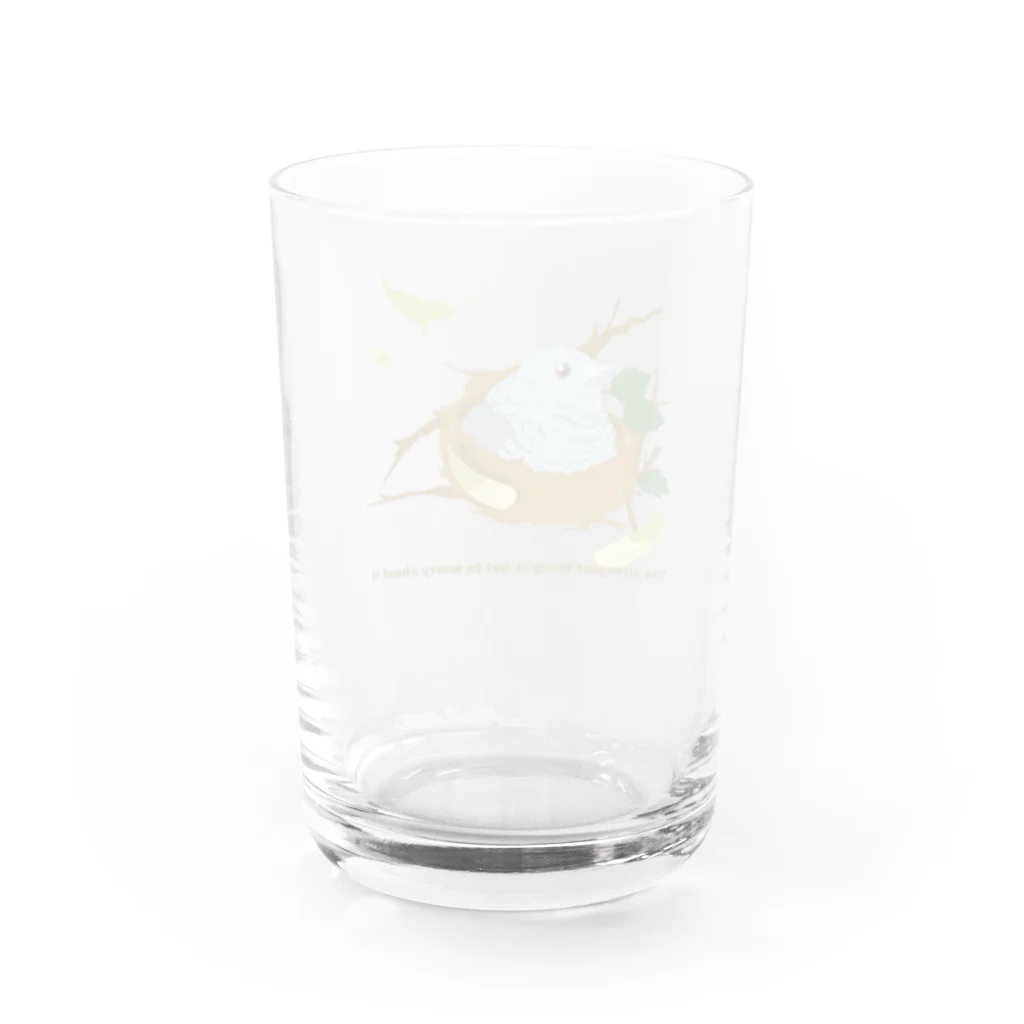 スタジオ靴跡のカッコウと親鳥 Water Glass :back