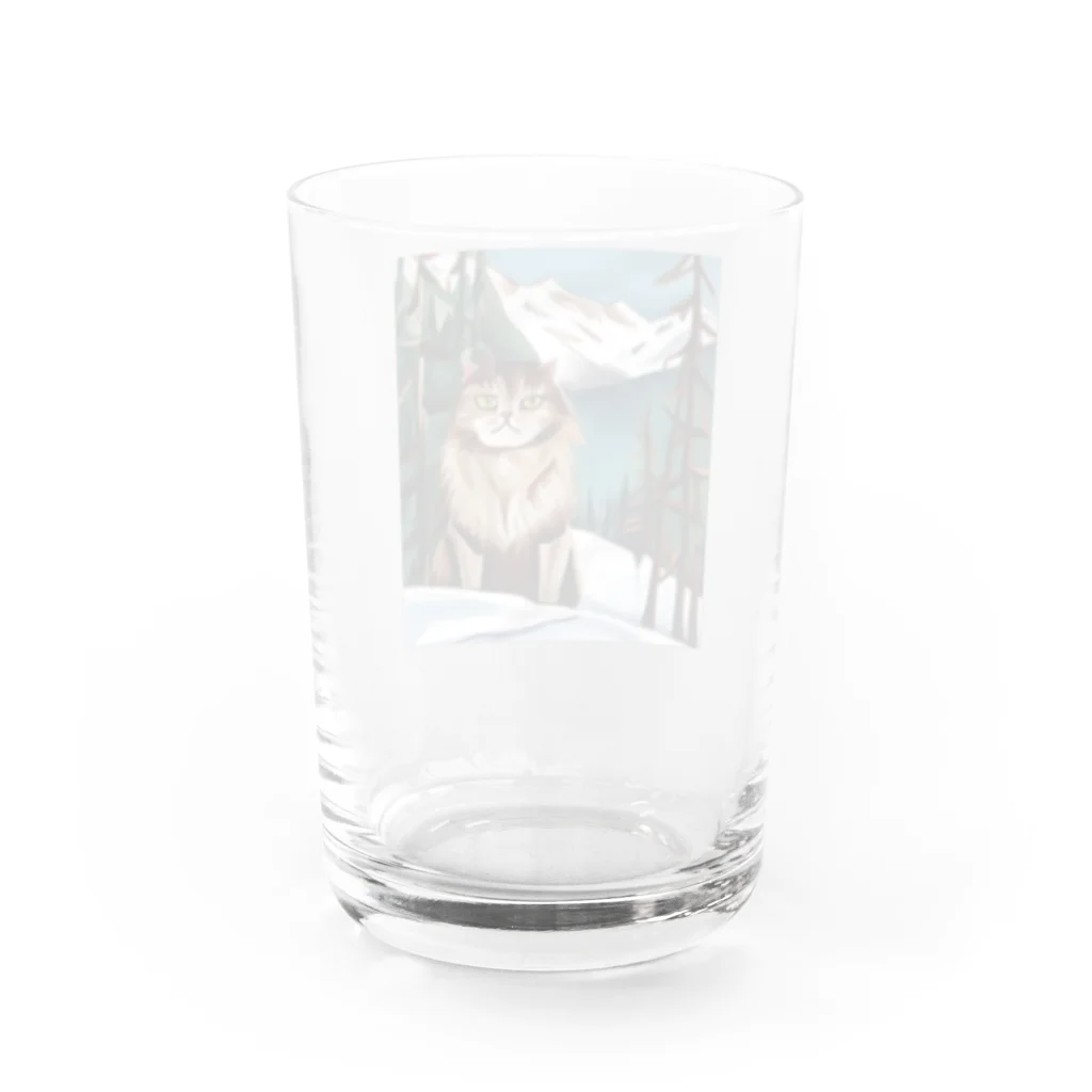 Ppit8のI live in Snow Mountain. Water Glass :back