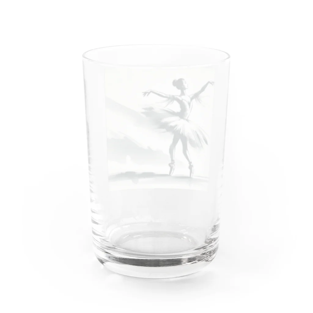 endo-6754の水墨×バレエ Water Glass :back