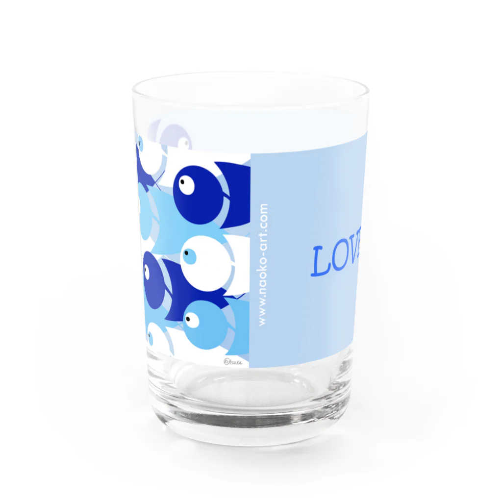 Keiko_Naoko-Art-Japanの海のシンフォニー Water Glass :back