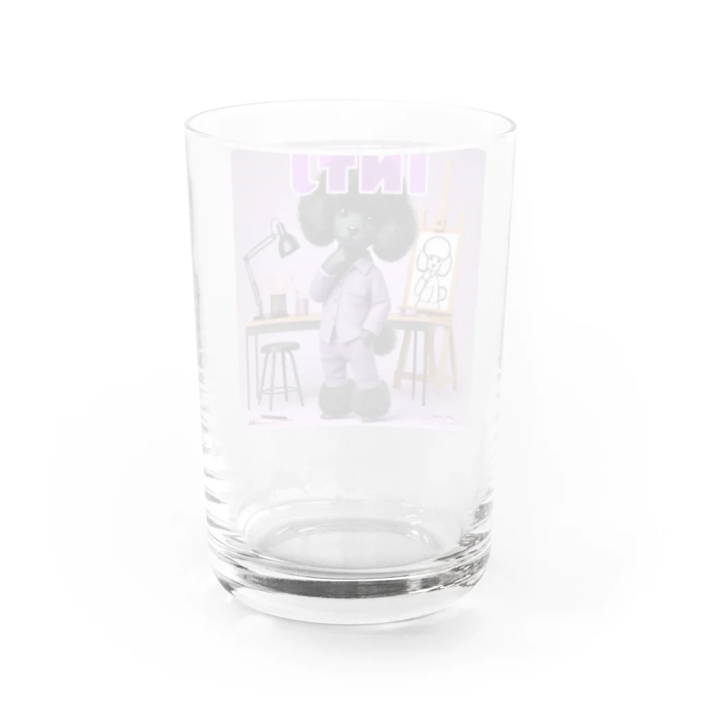 MsArtShopのINTJのトイプードル Water Glass :back