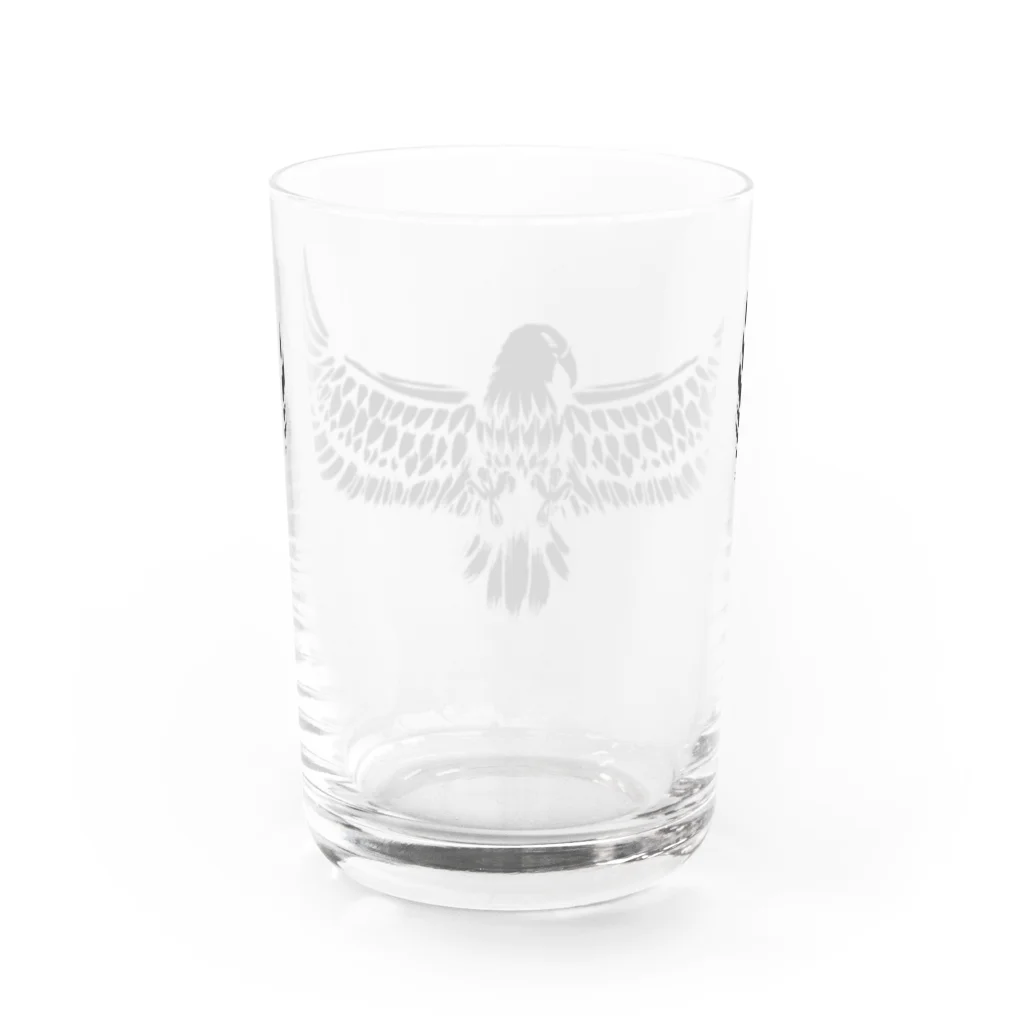 chicodeza by suzuriの鷲のシルエット Water Glass :back