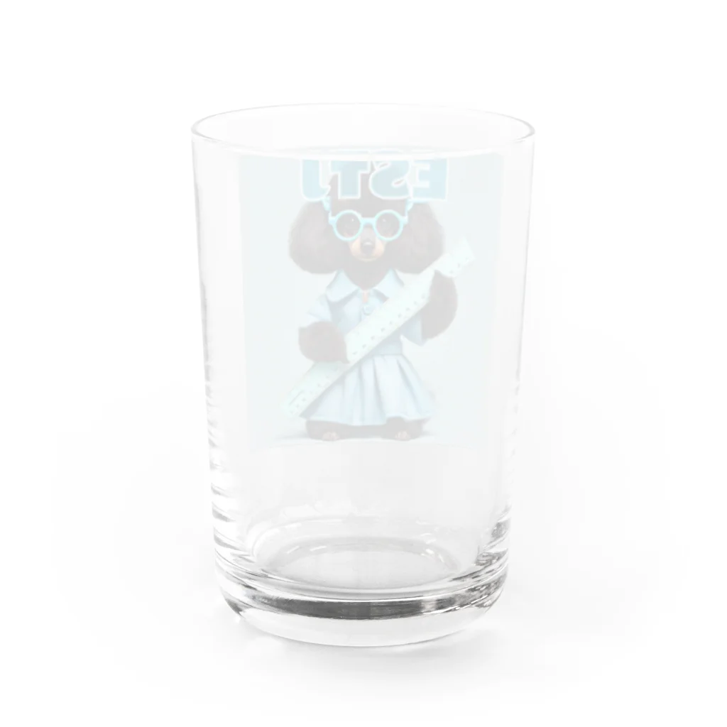 MsArtShopのESTJのトイプードル Water Glass :back