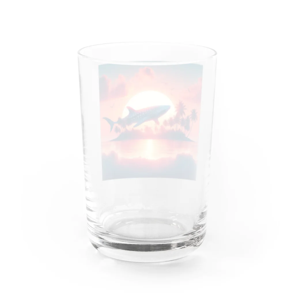 ココナッツアイランド©️のジンベイザメ Water Glass :back