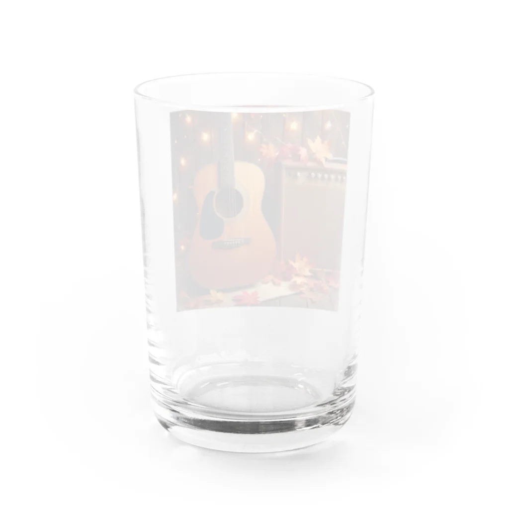 macchi/bowの紅葉とギター Water Glass :back