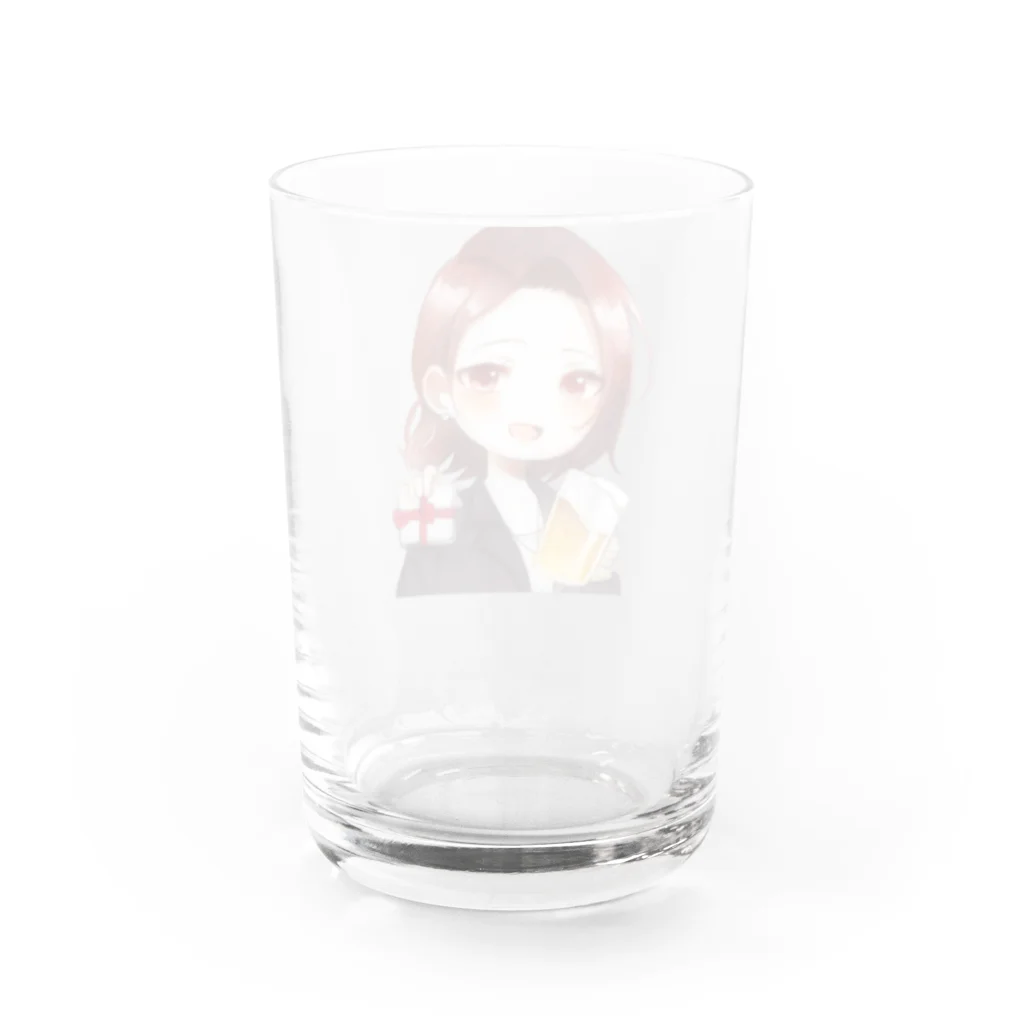 乾杯がーるずSHOPのKanpaiGirl「バレンタインちゃん」グラス Water Glass :back