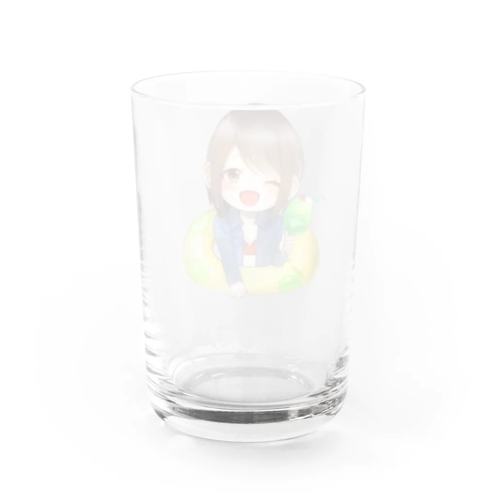 乾杯がーるずSHOPのKanpaiGirl「海水浴ちゃん」グラス Water Glass :back