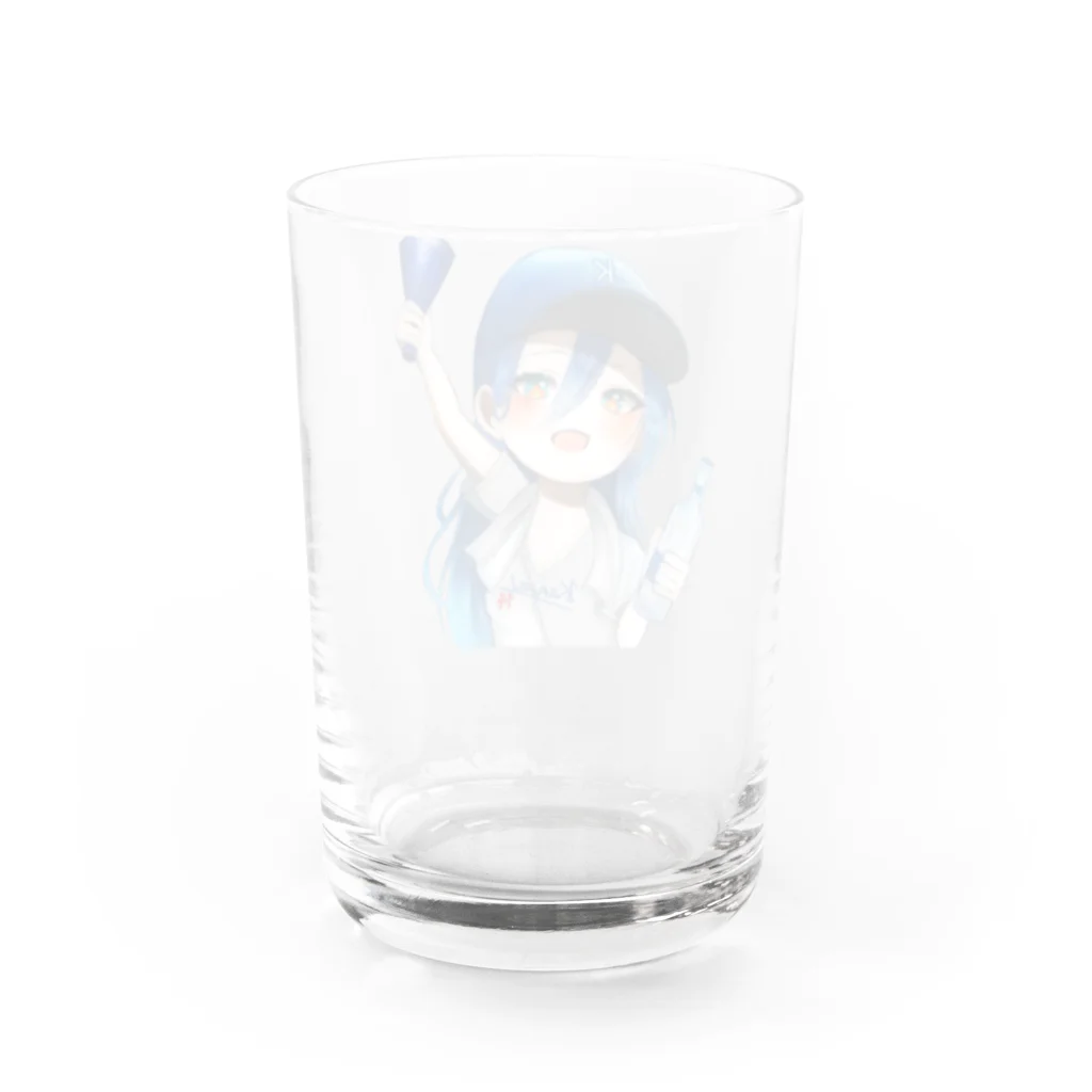 乾杯がーるずSHOPのKanpaiGirl「野球観戦ちゃん」グラス Water Glass :back