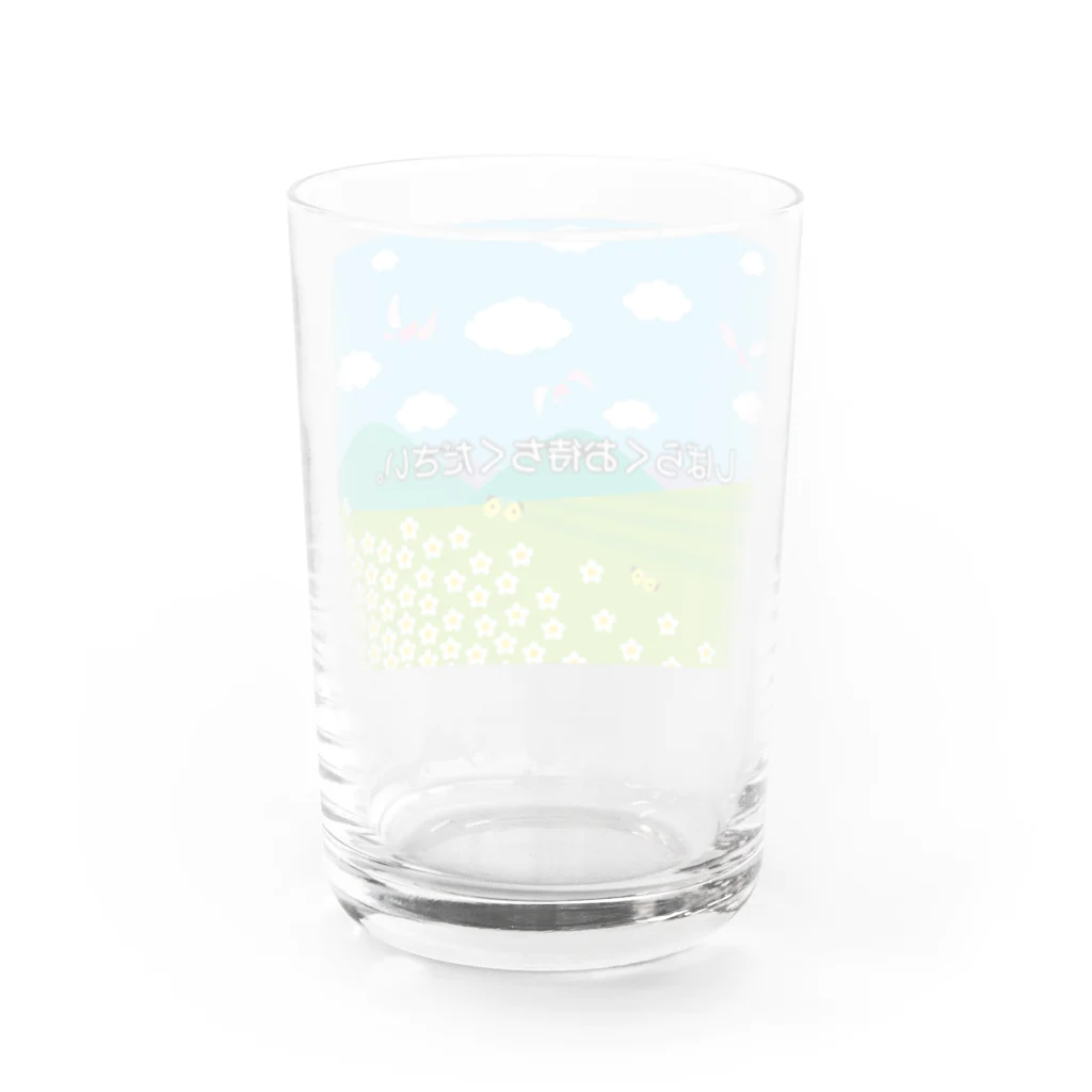 kimchinのテレビの<しばらくお待ちください>のテロップ画面 Water Glass :back