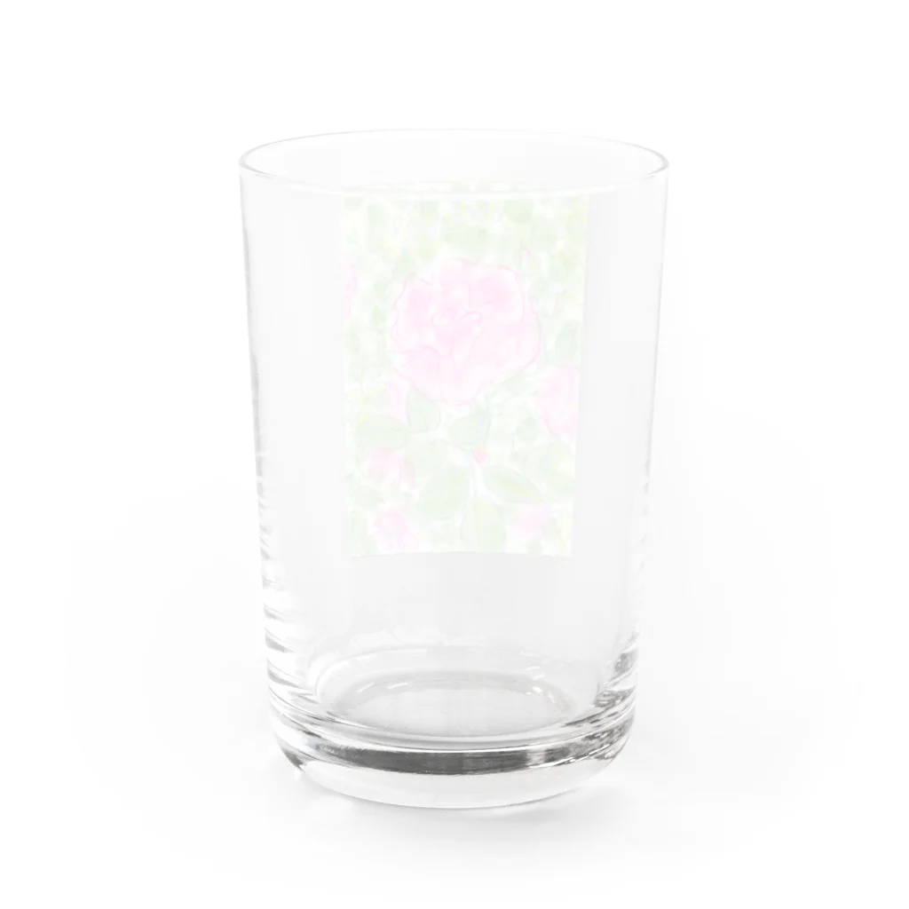 totoartのバラとツボミ Water Glass :back