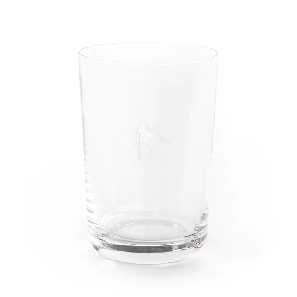 ぽんぽこ屋のこむちゃんけりけり Water Glass :back