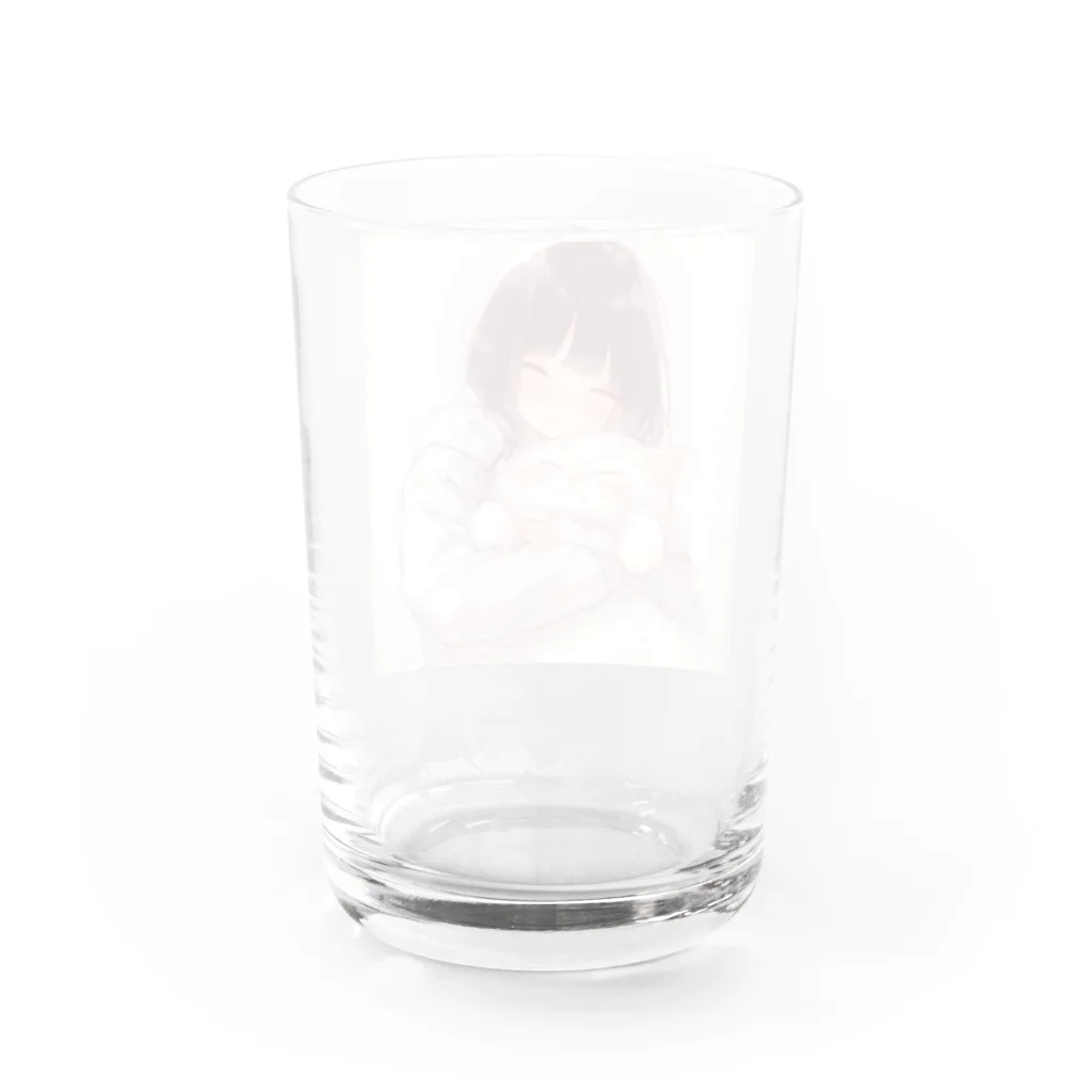 大切な君とのふとい猫 Water Glass :back