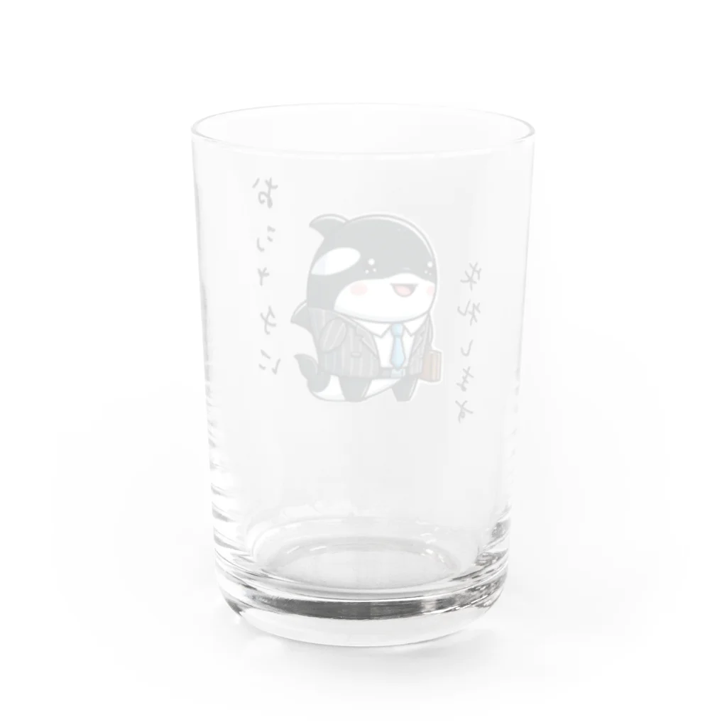 †魚虎†のしゃちリーマン Water Glass :back