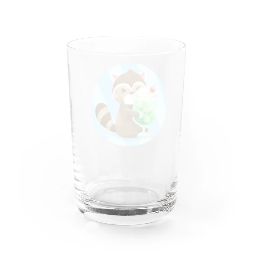 Heatfull_SOYOKAZEのシュワシュワでおいしい！レッサーパンダくん Water Glass :back