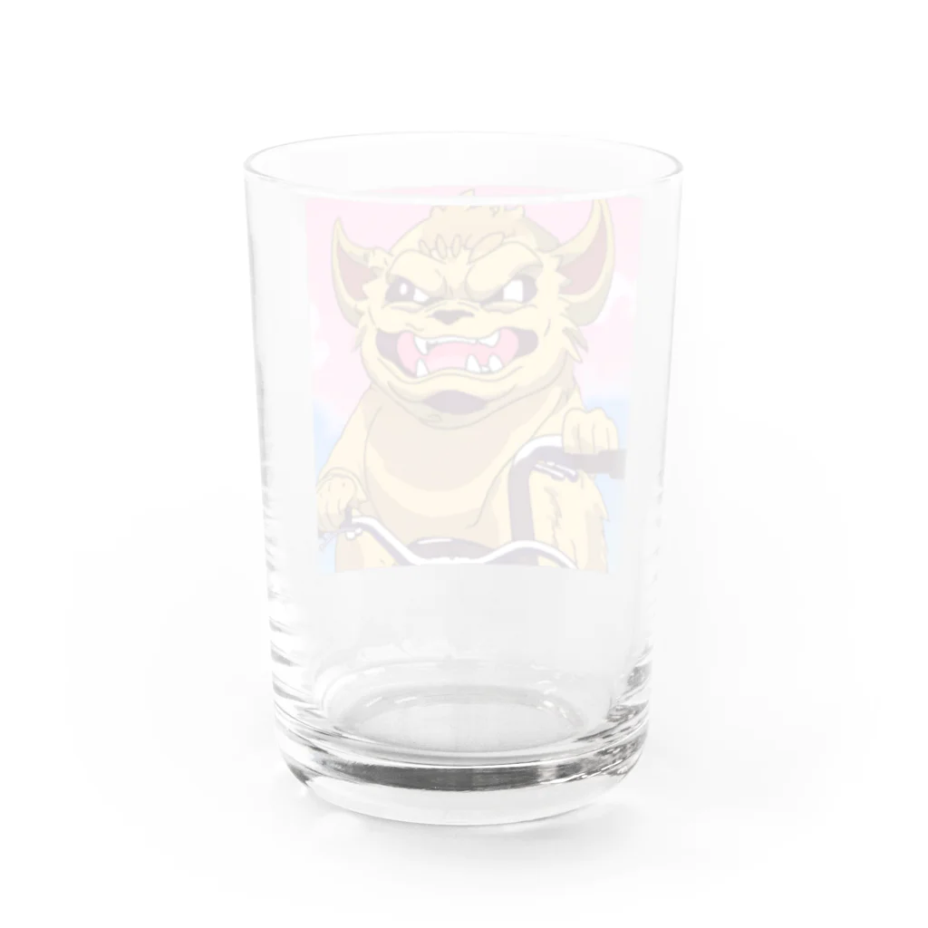 Saku freestyle shopのワル？シーサー Water Glass :back