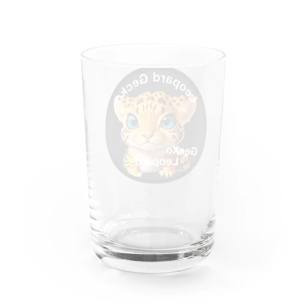 なまけもののLeopard Gecko（ヒョウモントカゲモドキ） Water Glass :back