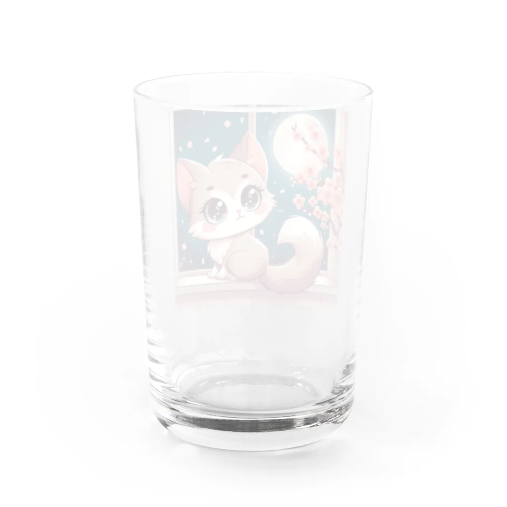 rinngの目が可愛い猫グッズ Water Glass :back