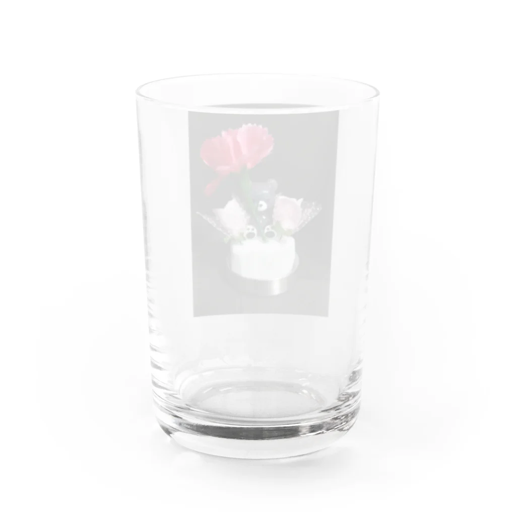 Ik0220の黒クマさんからのプレゼント Water Glass :back