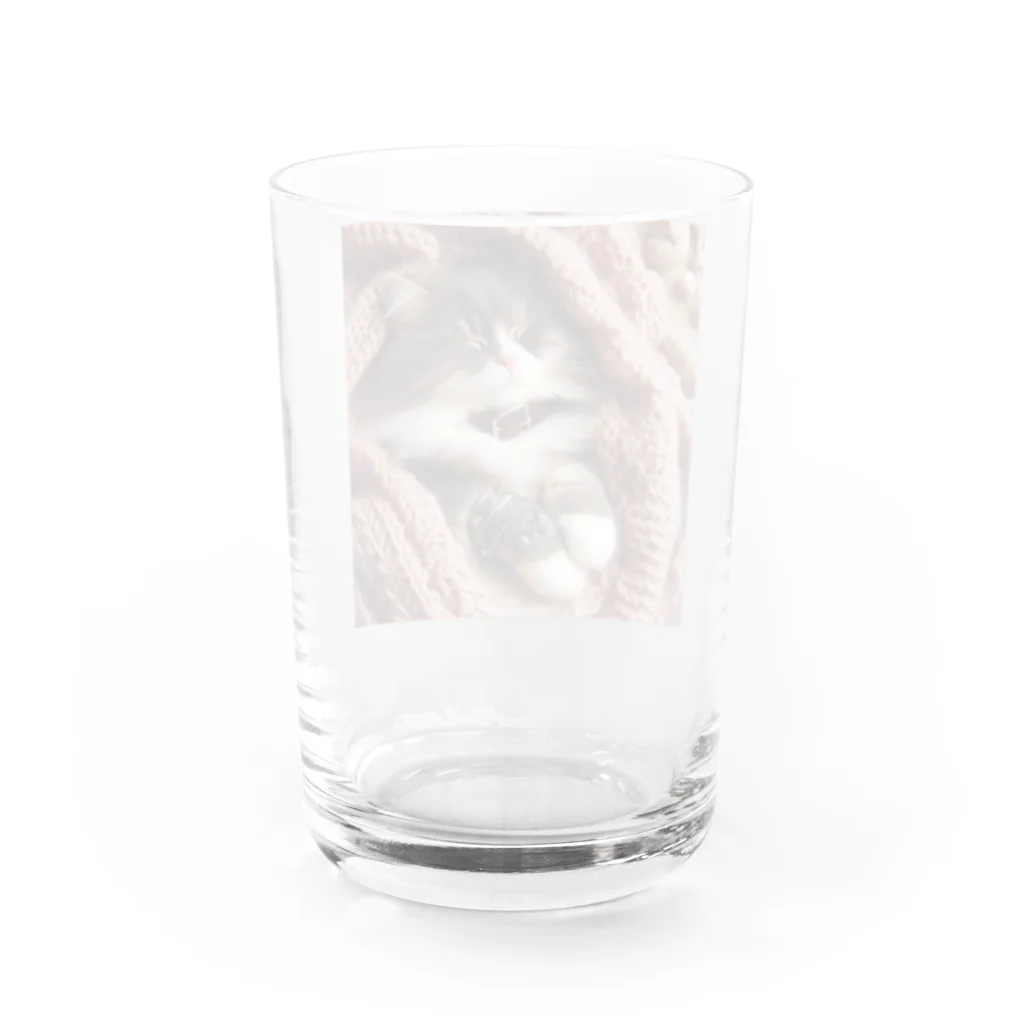 cat_smart_lifeの猫×睡眠×癒し Water Glass :back