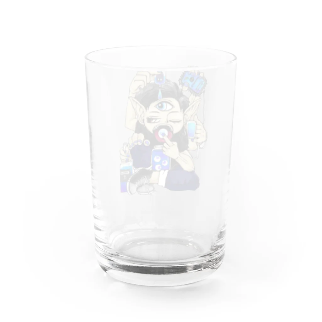  7:42のぐいぐい3つ目くん Water Glass :back