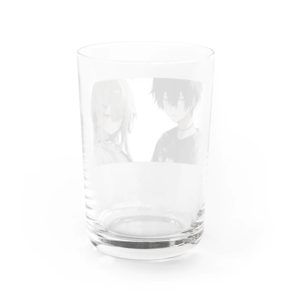 よる＠AIイラストのBoy&Girl1 Water Glass :back