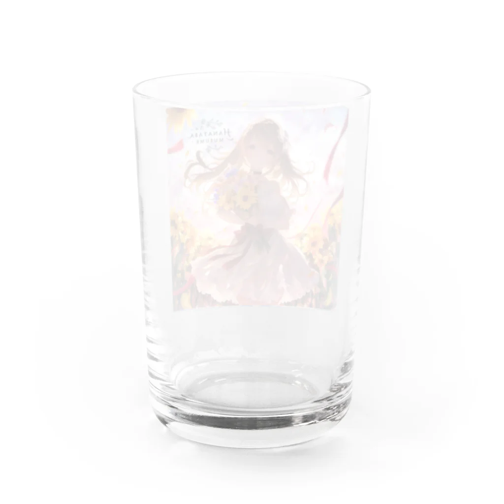 花束娘のDreaming in a Field of Sunflowers Water Glass :back