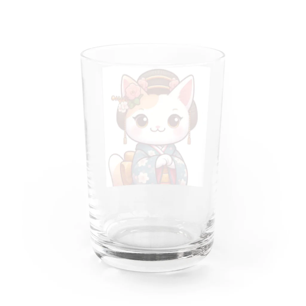 sophie138の舞妓ネコおにゃん Water Glass :back