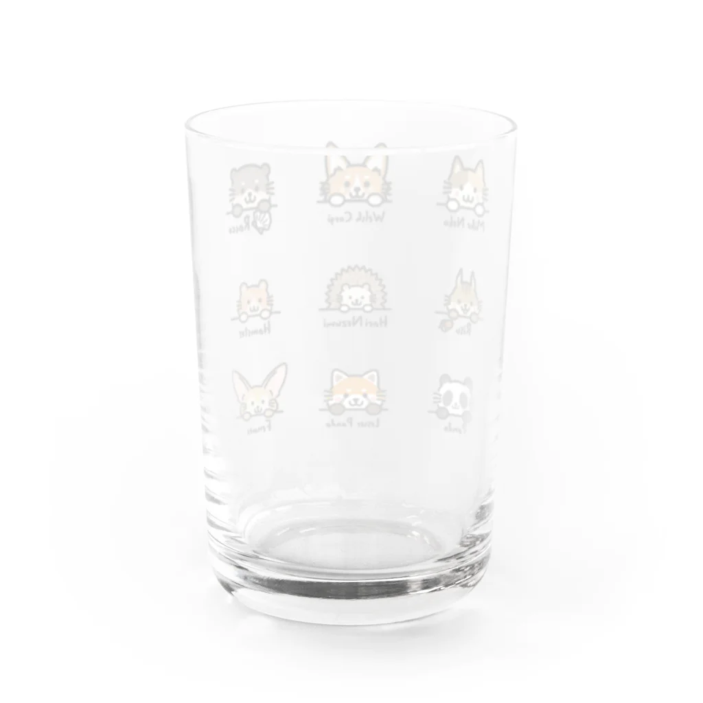 楽猫楽描しげ屋の9Animals Water Glass :back