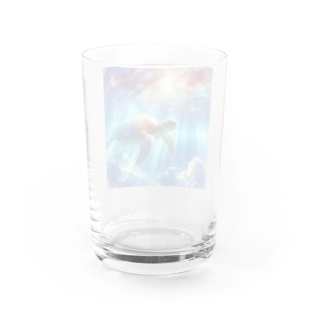 Mangetu2024の宇宙海（ウミガメ） Water Glass :back